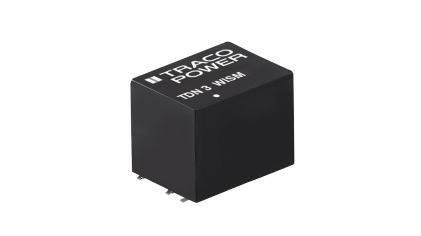 TRACOPOWER TDN 3WISM DC/DC-Wandler 3W 12 V dc IN, ±5V dc OUT / ±300mA Oberflächenmontage 1.6kV dc isoliert