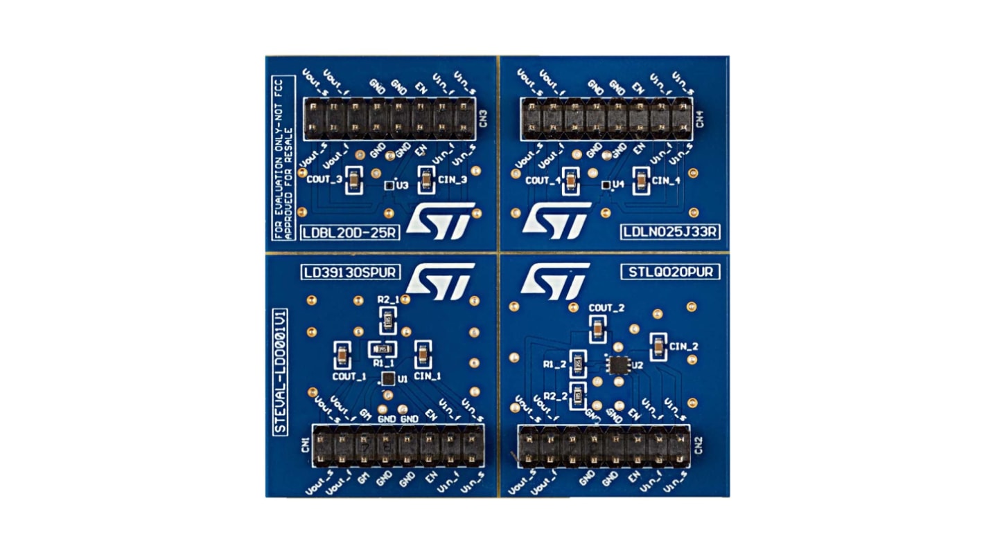 STマイクロ,  評価ボード, 評価ボード, LDO電圧レギュレータ, STEVAL-LDO001V1