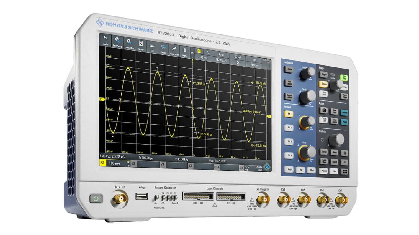 Rohde & Schwarz RTB2004 RTB2000 Series, 100MHz Bench Oscilloscope, 4 Analogue Channels