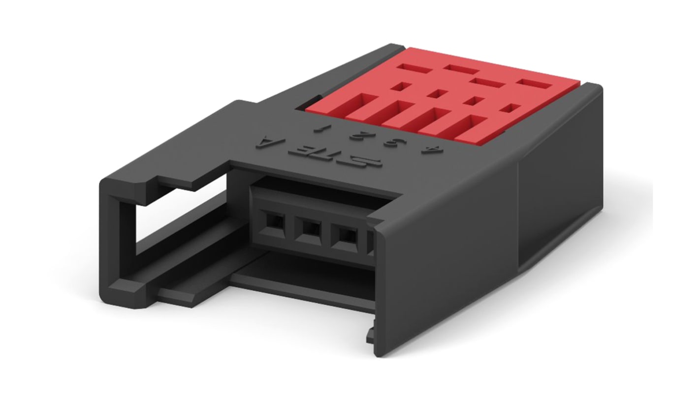 TE Connectivity RITS 连接器, 4p, 2.0mm间距, 电缆安装, 压接端接, 直向, RITS系列