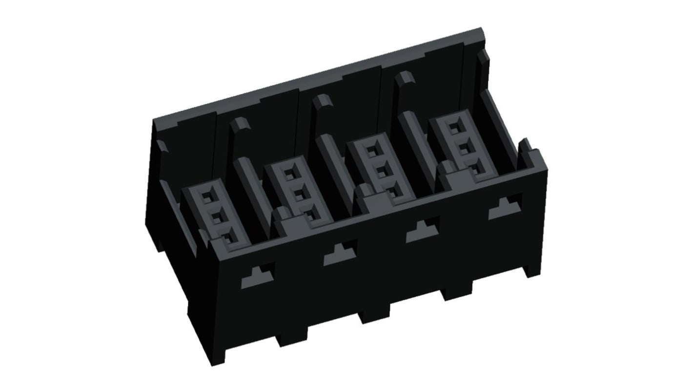 TE Connectivity RITS 连接器, 3p, 2.0mm间距, 4排, PCB安装, 焊接端接, 直向, RITS系列