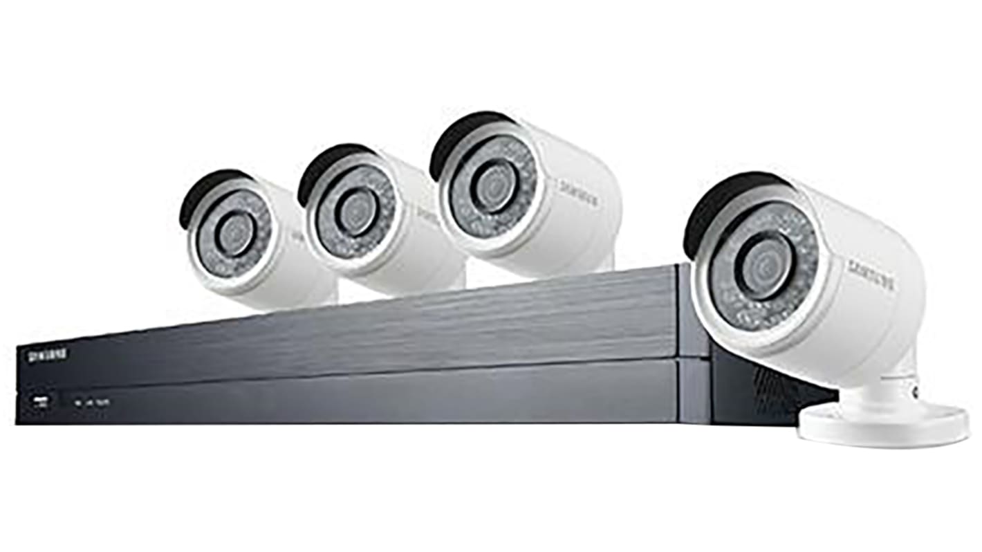 Samsung Indoor, Outdoor IR CCTV System, 4 Camera Connections, IP