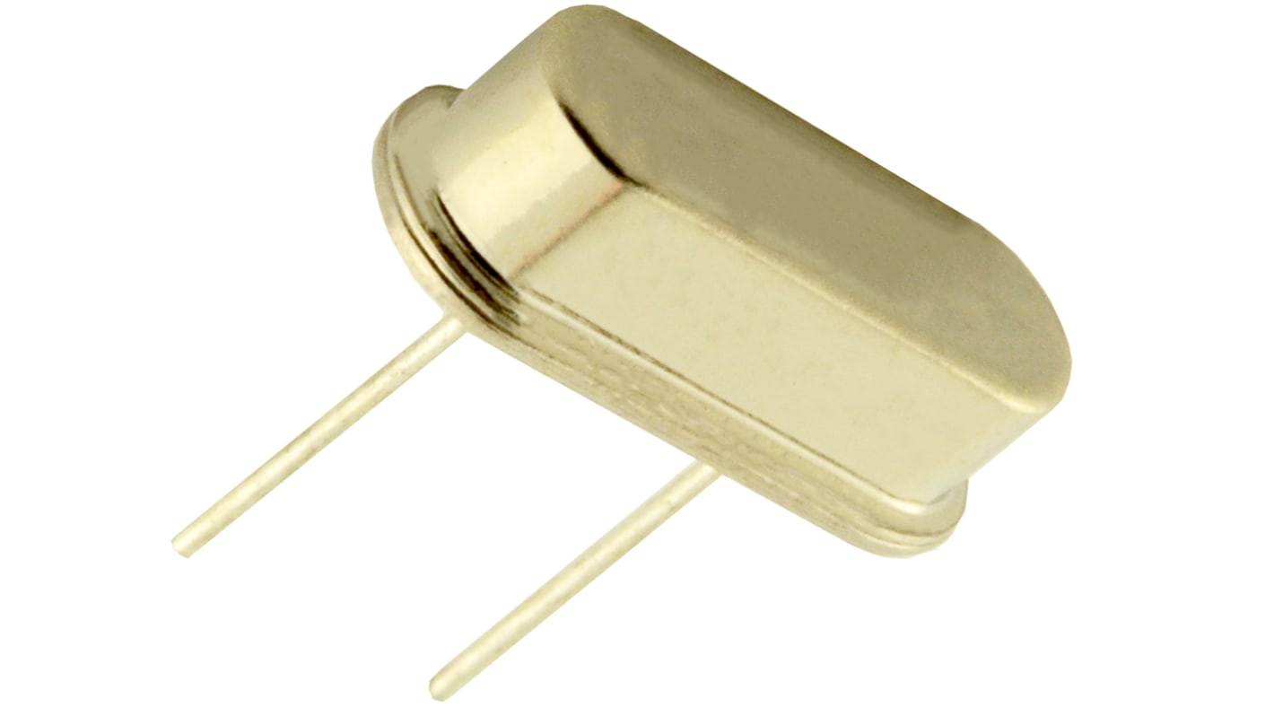 RS PRO 12MHz Quarz, Durchsteckmontage, ±30ppm, 18pF, B. 5mm, H. 3.5mm, L. 11.35mm, 2-Pin