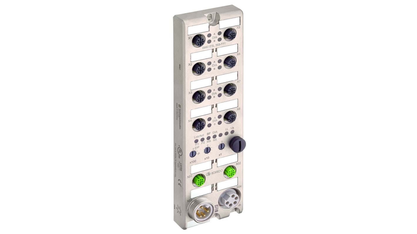 Lumberg Automation LiON-P Series I/O module, 7/8 in, M12, 12 port