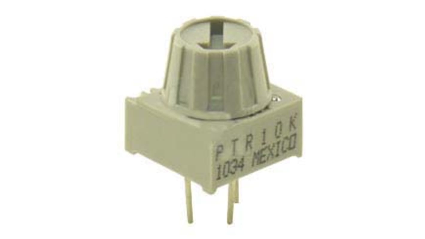 10kΩ, Through Hole Trimmer Potentiometer 0.5W Top Adjust TT ElectronicsBI, 72