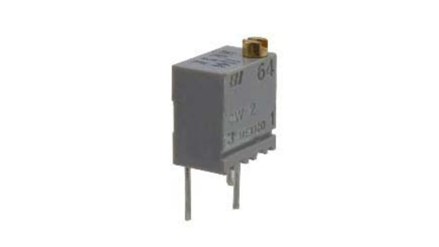 TT ElectronicsBI 5kΩ微调电位器, 12转, 顶部调整, 通孔安装, ±10%, 0.25 W @ 85 °C, ±100ppm/°C, 64系列