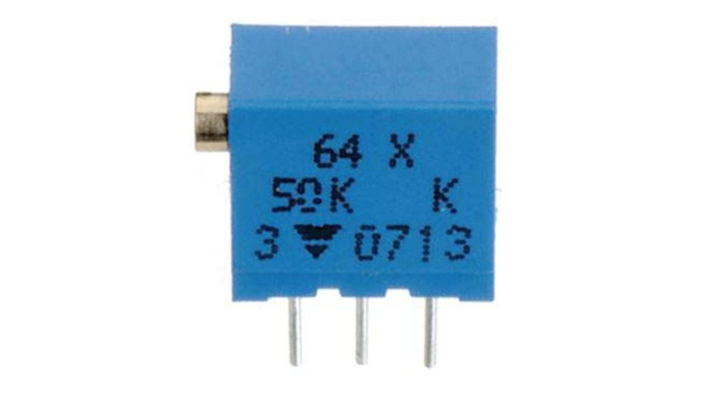 10kΩ, Through Hole Trimmer Potentiometer 0.25 W @ 85 °C Top Adjust TT ElectronicsBI, 64