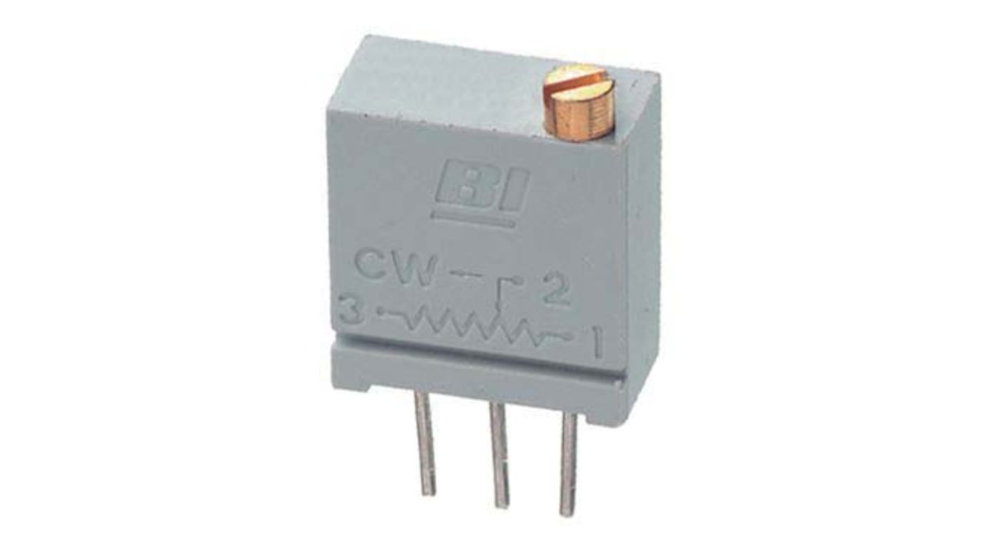 100kΩ, Through Hole Trimmer Potentiometer 0.5W Top Adjust TT ElectronicsBI, 67