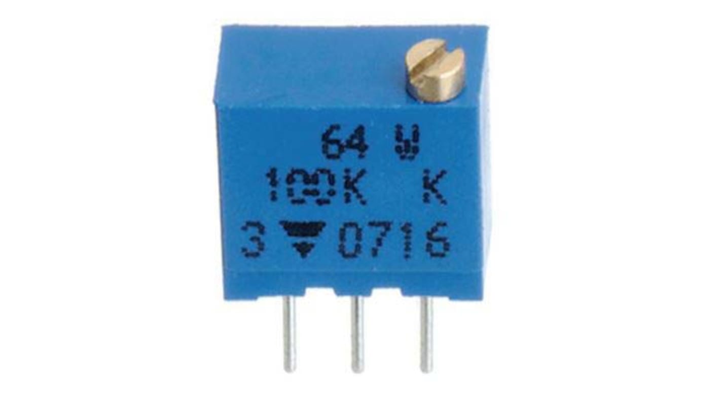 500Ω, Through Hole Trimmer Potentiometer 0.25 W @ 85 °C Top Adjust TT ElectronicsBI, 64