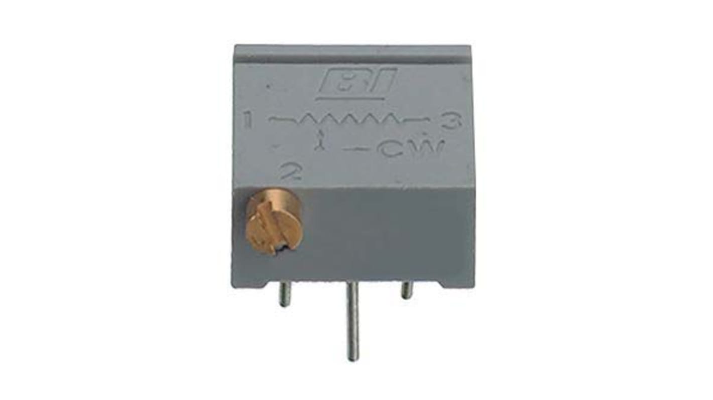 100kΩ, Through Hole Trimmer Potentiometer 0.5W Side Adjust TT Electronics/BI, 67