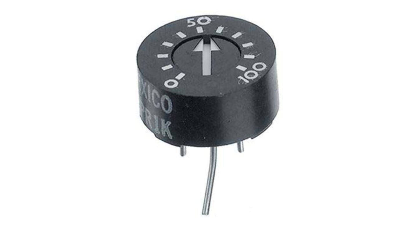 TT ElectronicsBI 10kΩ微调电位器, 转, 顶部调整, 通孔安装, ±10%, 1W, ±100ppm/°C, 93系列