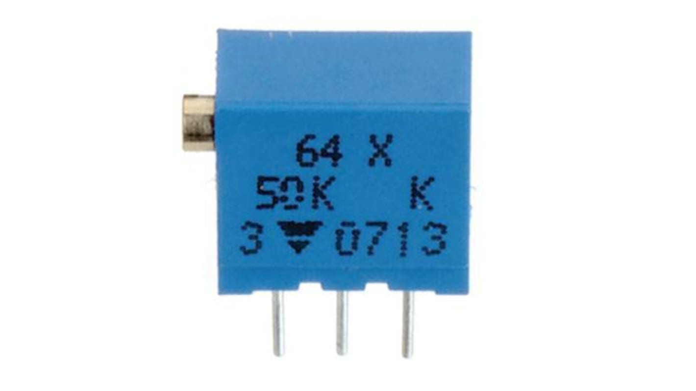 10kΩ, Through Hole Trimmer Potentiometer 0.25 W @ 85 °C Side Adjust TT ElectronicsBI, 64