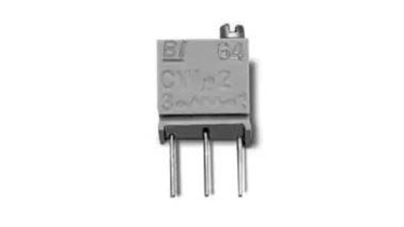 TT ElectronicsBI 1kΩ微调电位器, 12转, 侧面调整, 通孔安装, ±10%, 0.25 W @ 85 °C, ±100ppm/°C, 64系列