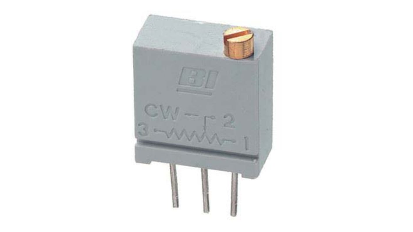 10kΩ, Through Hole Trimmer Potentiometer 0.5W Top Adjust TT ElectronicsBI, 67