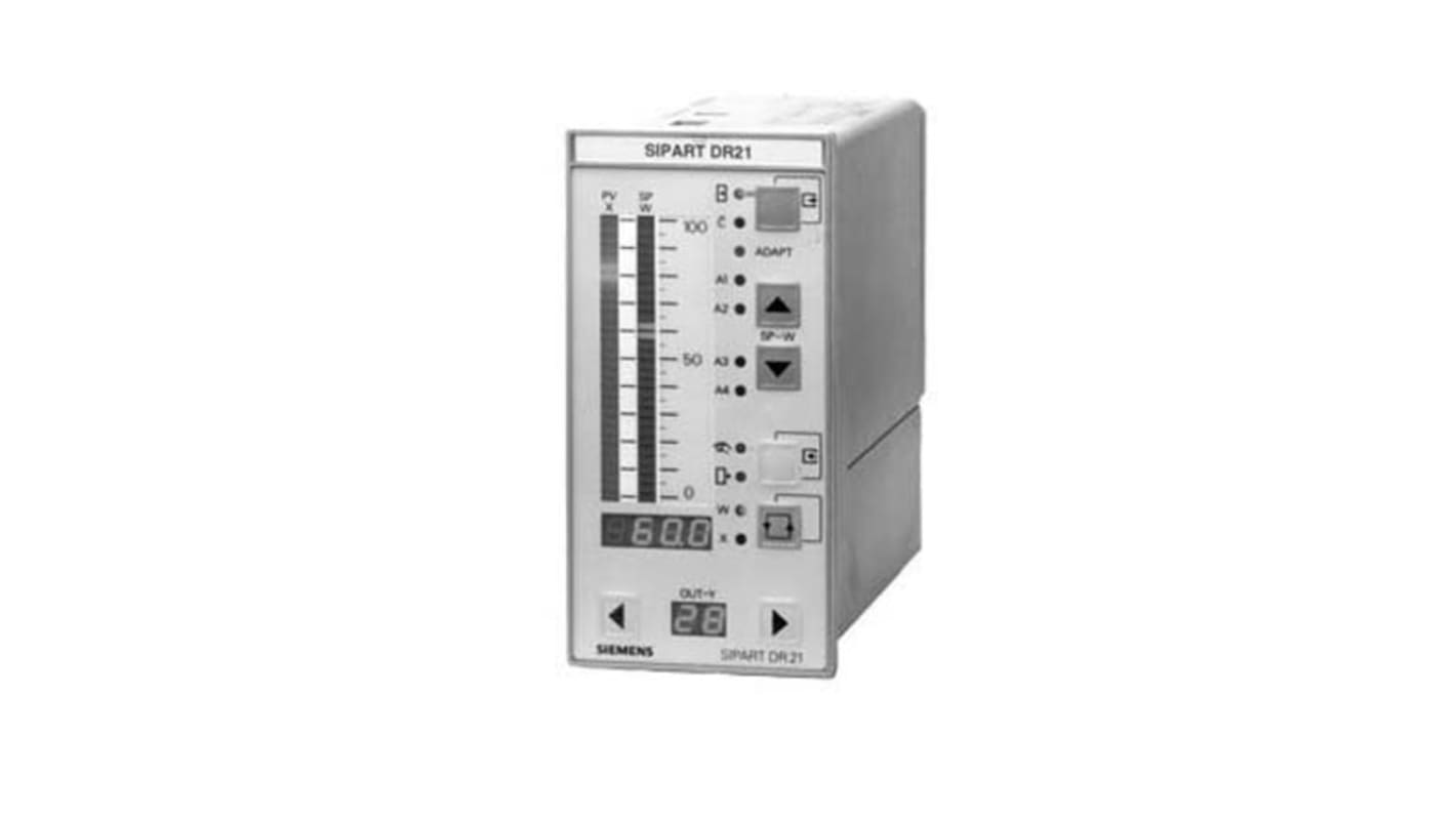 Siemens DR21 Panel Mount Controller, 72 x 144mm 2 Input, 5 Output Analogue, Digital, 115 V ac, 230 V ac Supply Voltage