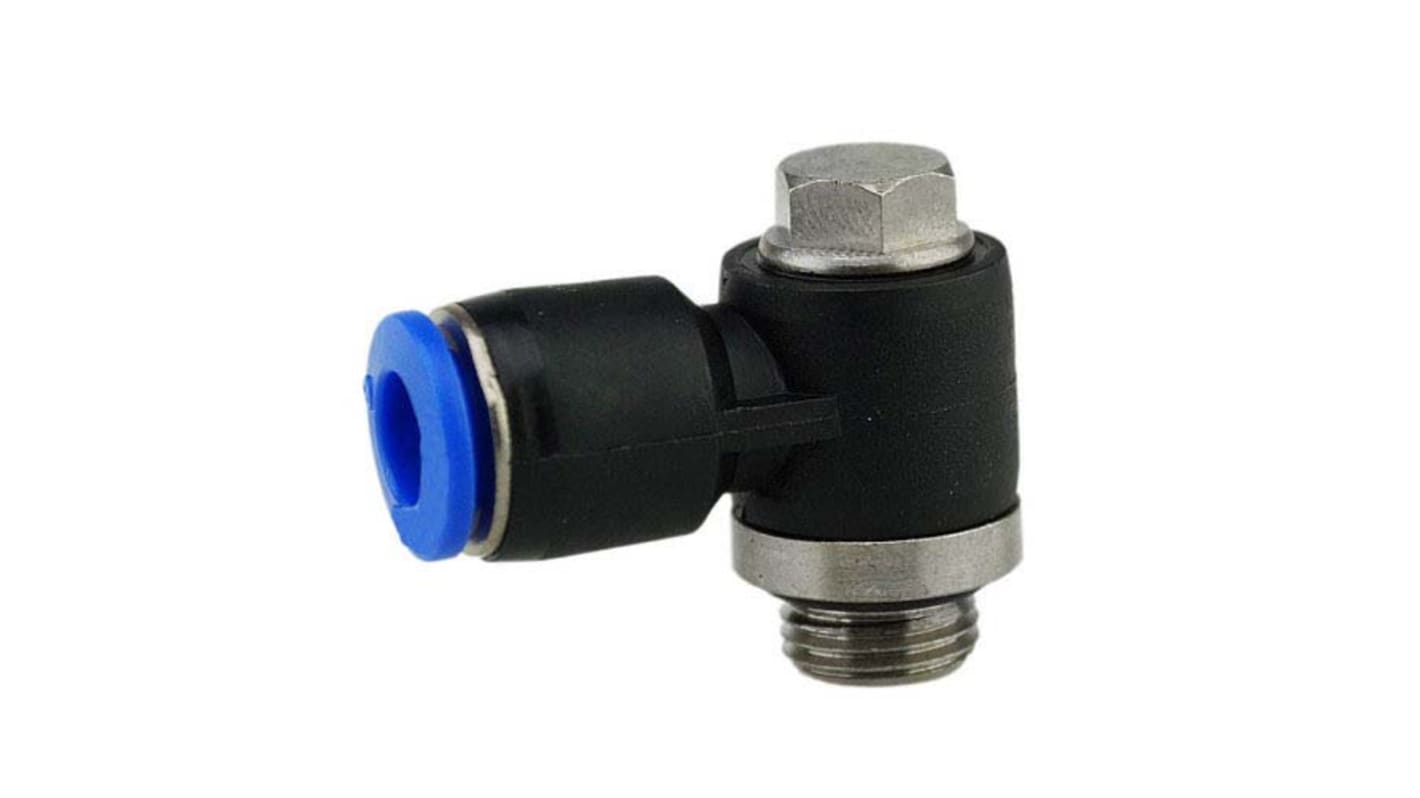 RS PRO Banjo Threaded-to-Tube Adaptor, R 3/8 Male to Push In 10 mm, Threaded-to-Tube Connection Style