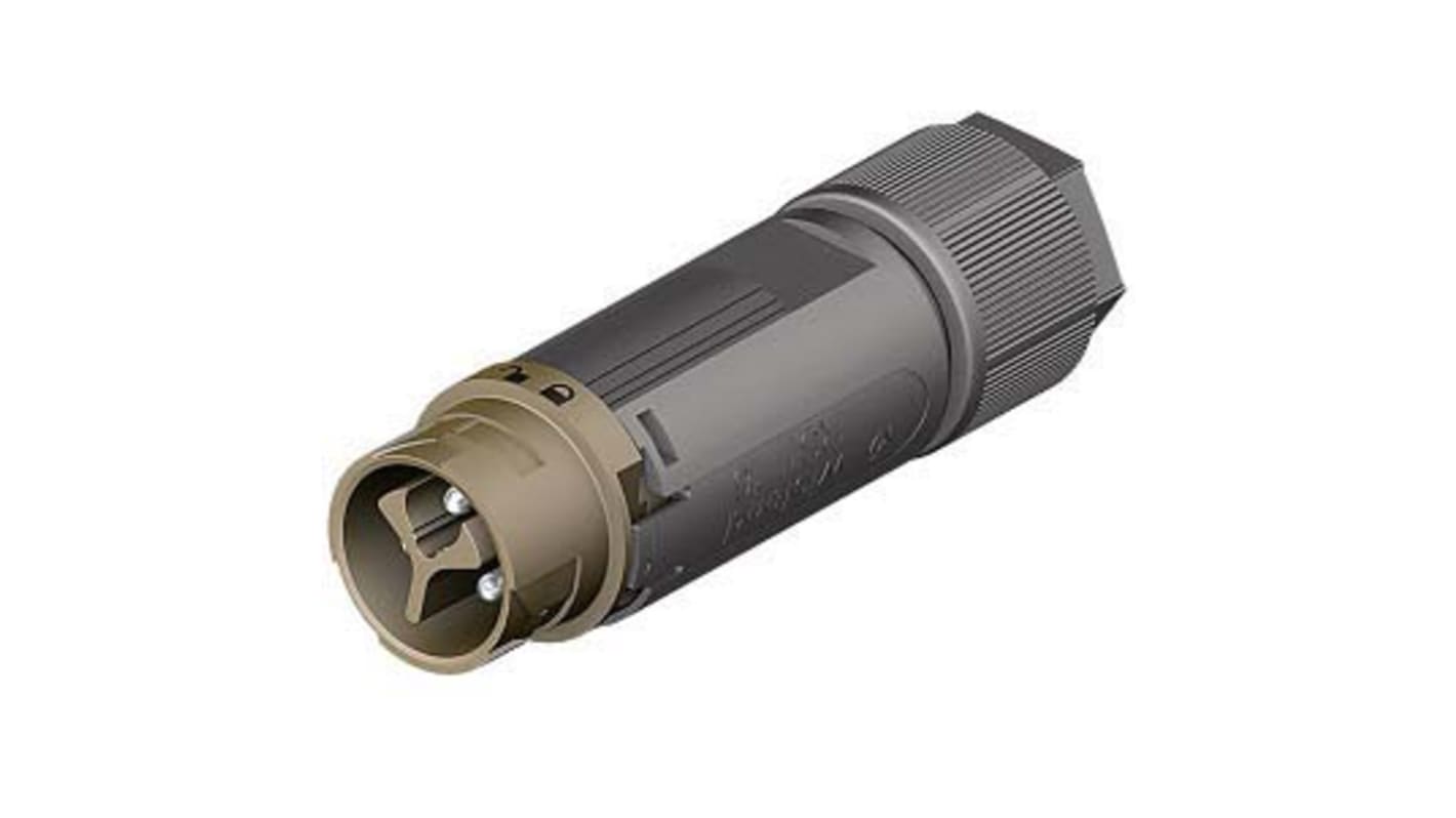 Wieland RST Mini Series Mini Connector, 3-Pole, Male, 1-Way, Cable Mount, 16A, IP66, IP68, IP69