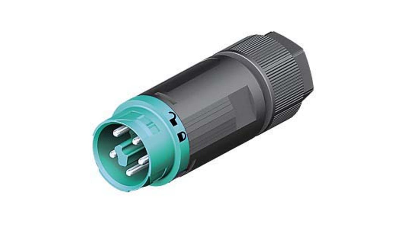 Conector con contratuerca Macho RST Mini, 5 Polos, Montaje de Cable, 400 V, 16A, IP66, IP68, IP69