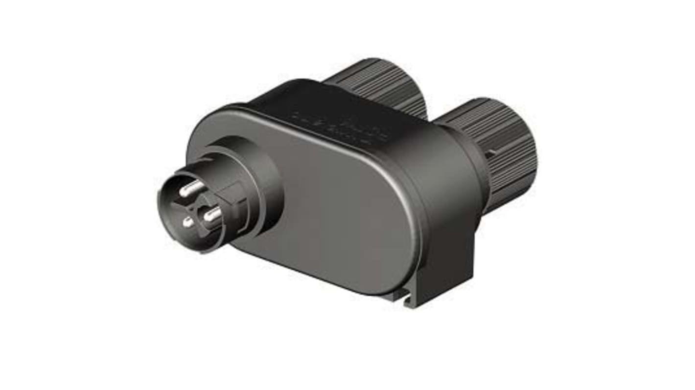 Conector con contratuerca RST Mini, 3P Polos, Montaje roscado, 400 V, 16A, IP66, IP68, IP69