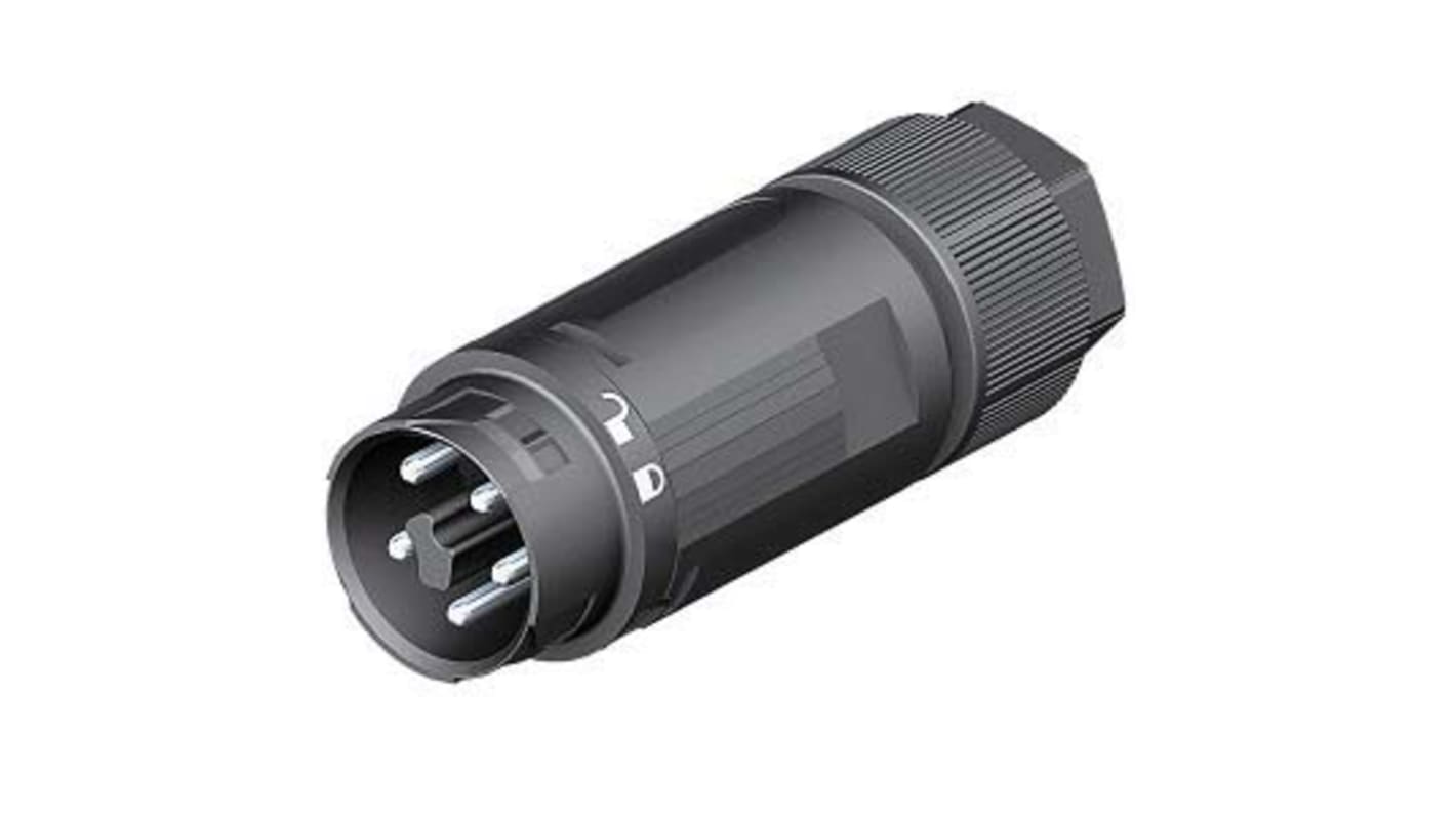 Wieland RST16i2/3 Series Mini Connector, 5-Pole, Male, Cable Mount, 16A, IP66, IP68, IP69