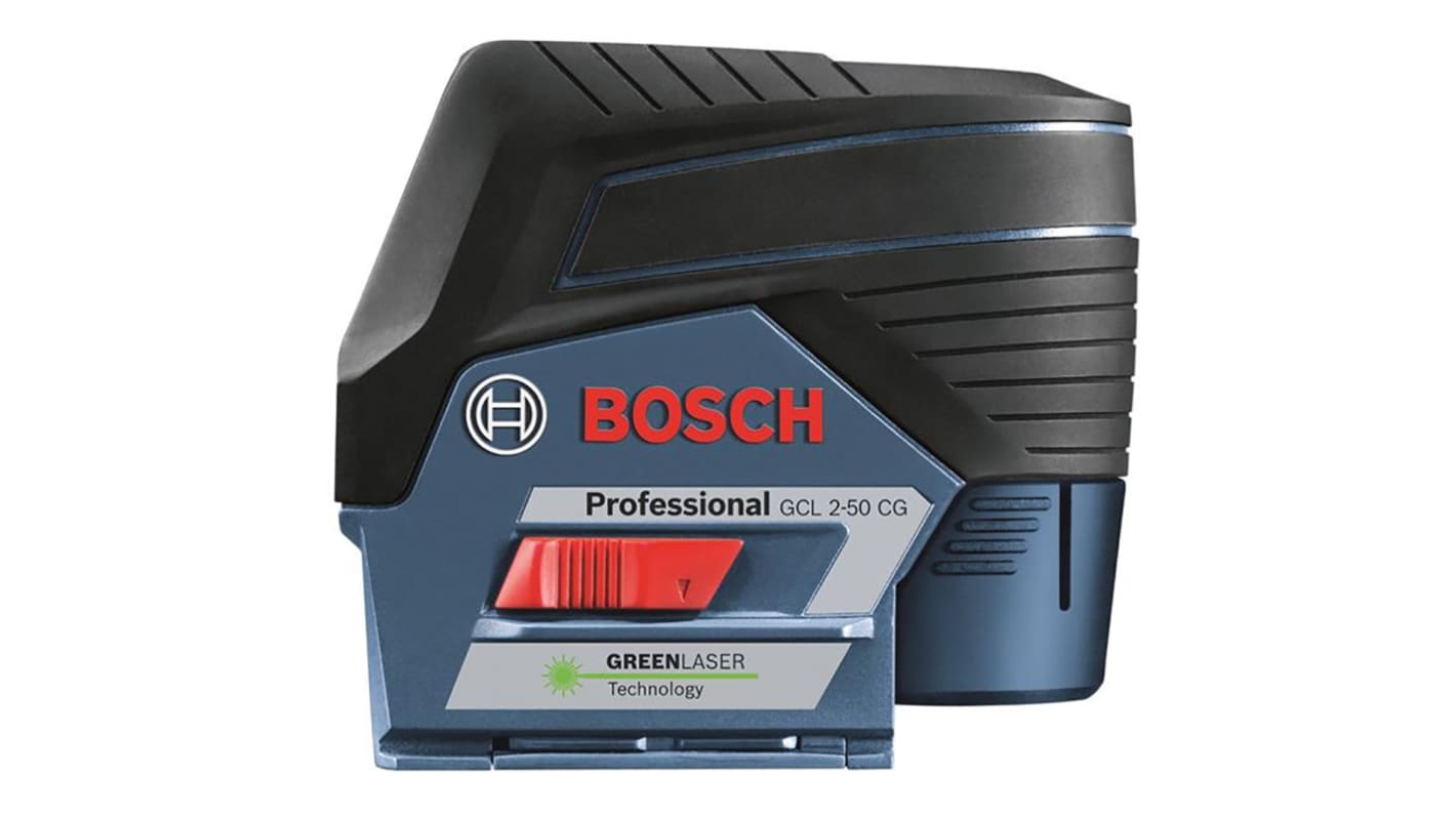 Bosch GCL 2-50 CG + RM2, 635 → 650nm Green, 2 Line Laser Level