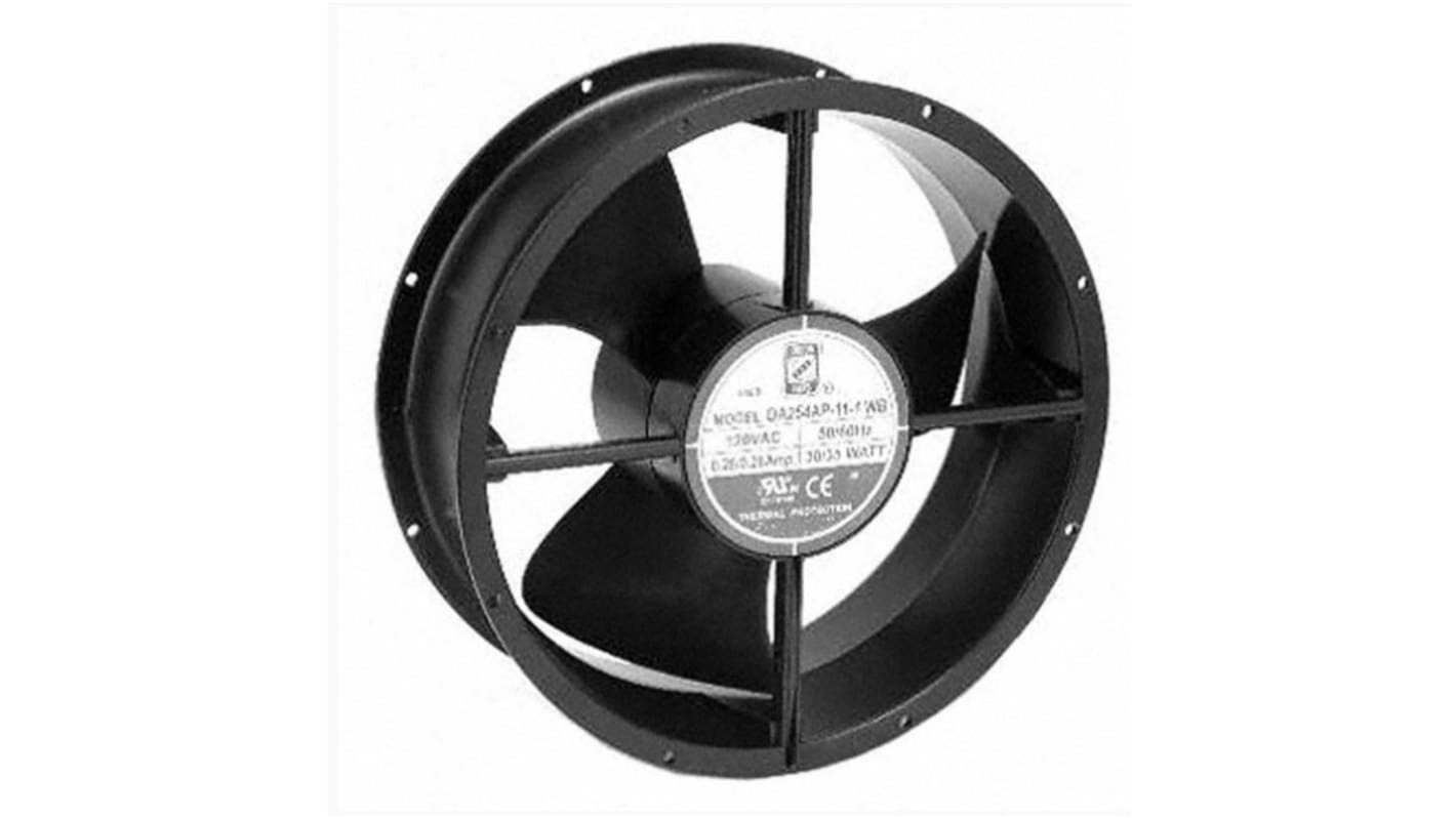 RS PRO Axial Fan, 230 V ac, AC Operation, 929.3m³/h, 33W, 300mA Max, 254 x 89mm