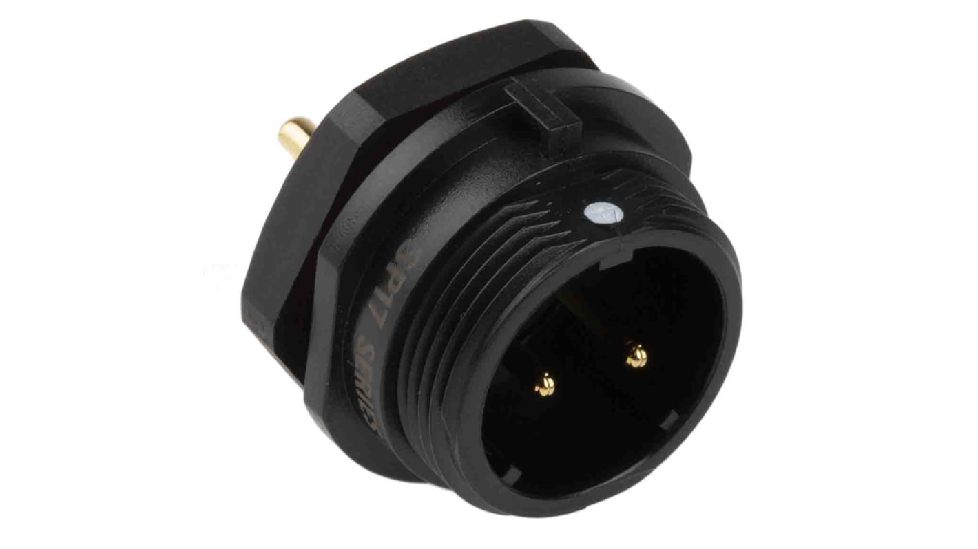 RS PRO Circular Connector, 2 Contacts, Front Mount, Socket, Male, IP68