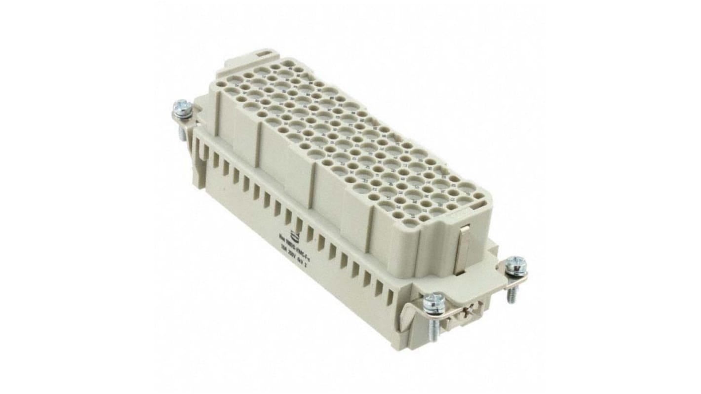 HARTING Heavy Duty Power Connector Insert, 10A, Female, Han DD HMC Series, 108 Contacts