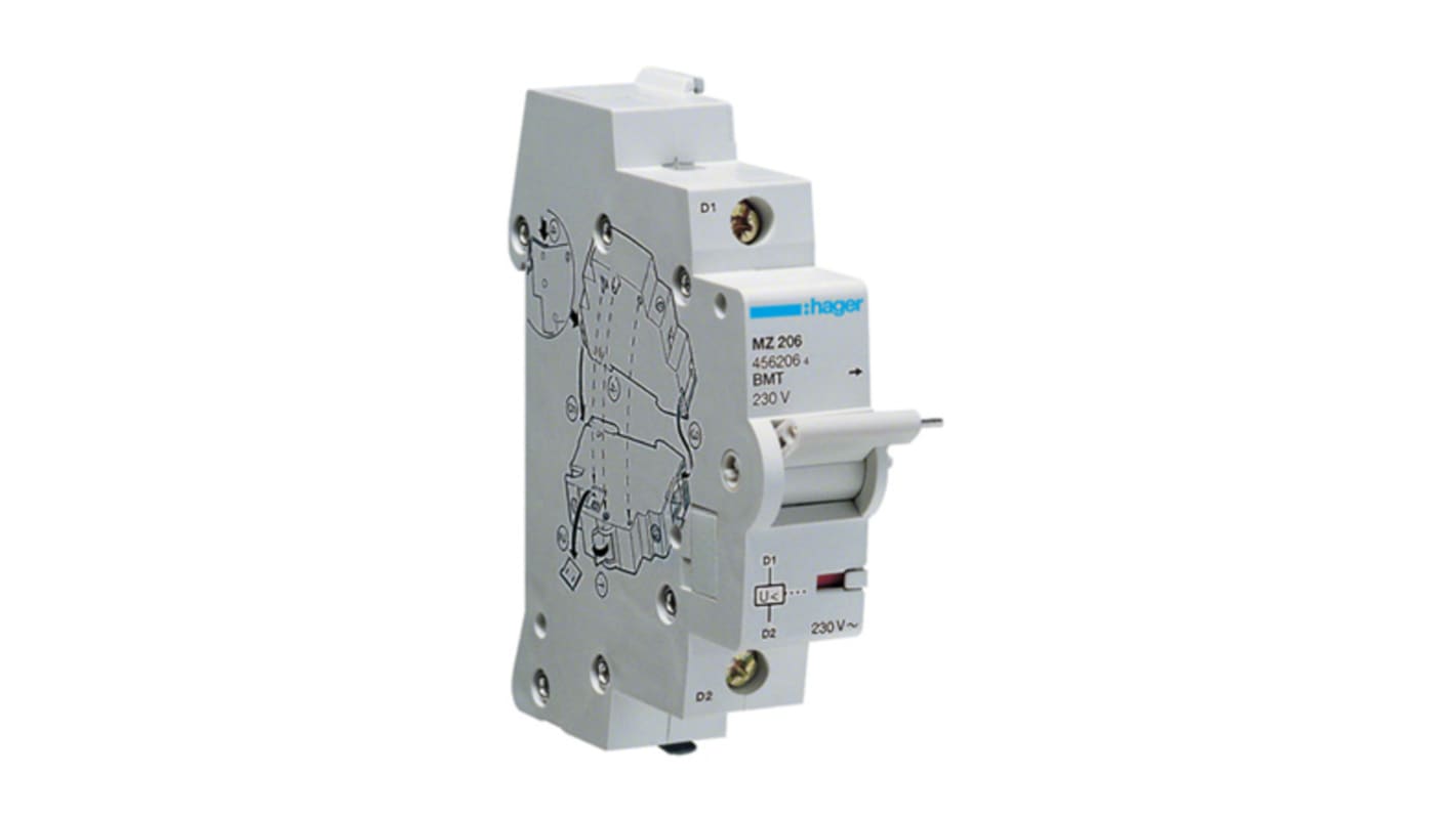 Hager Under Voltage Release, DIN Rail Mount MZ