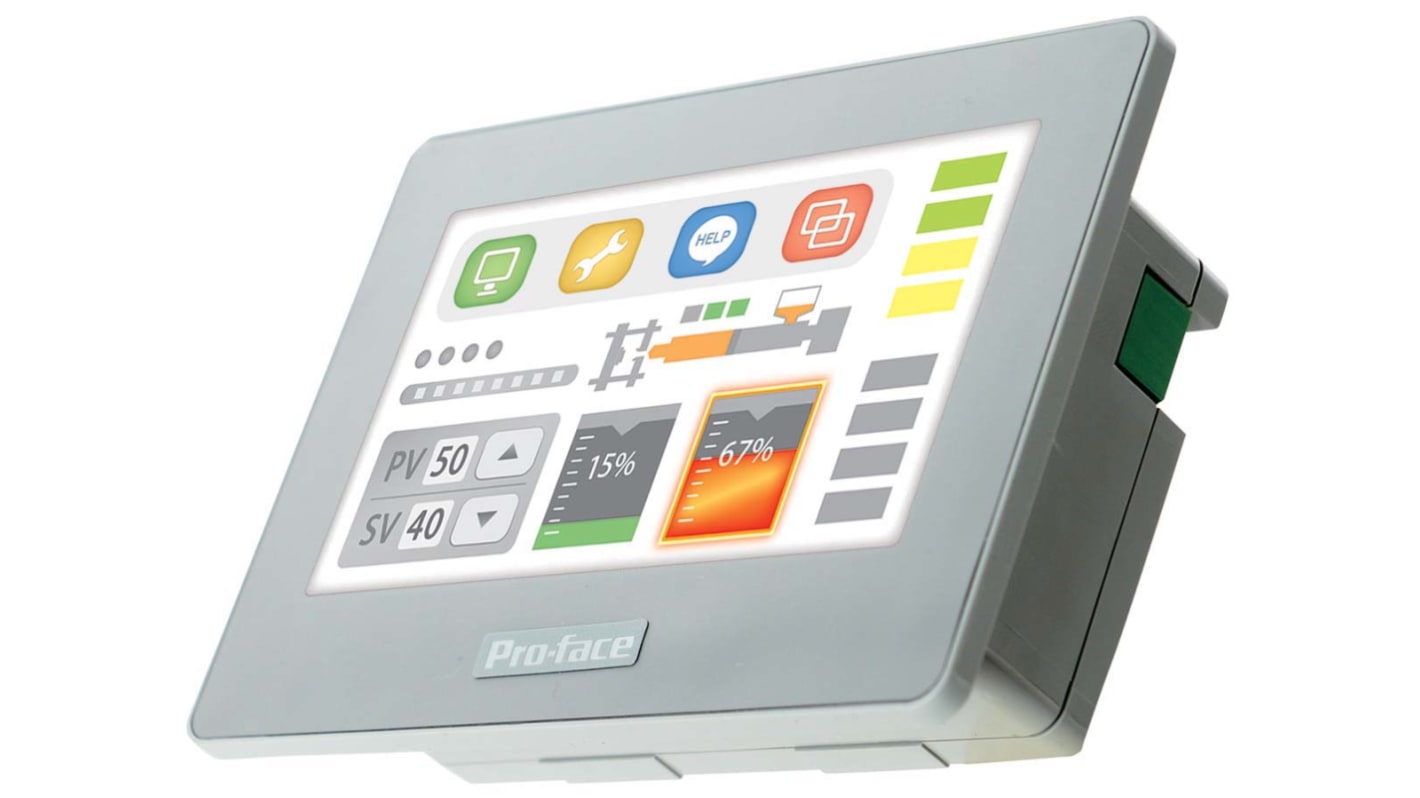 Pro-face GP4100 Series Touch Screen HMI - 4.3 in, TFT LCD Display, 480 x 272