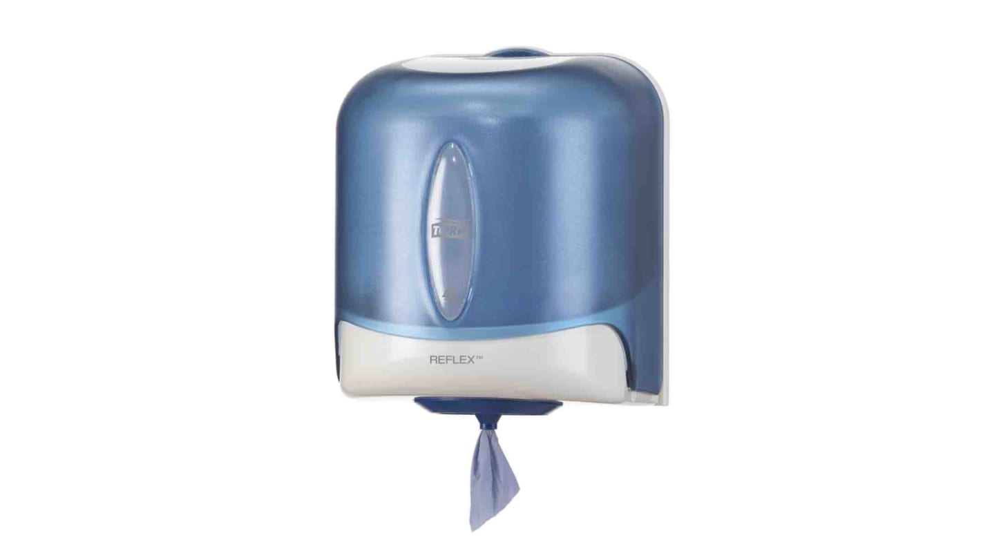 Tork Plastic Blue Wall Mounting Paper Towel Dispenser, 240mm x 310mm x 252mm