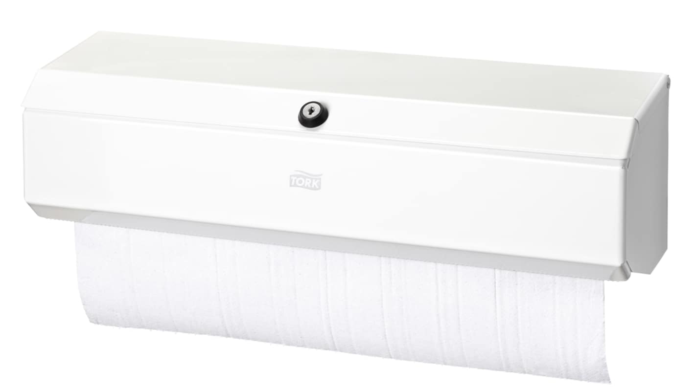 Tork Metal White Wall Mounting Paper Towel Dispenser, 160mm x 155mm x 560mm