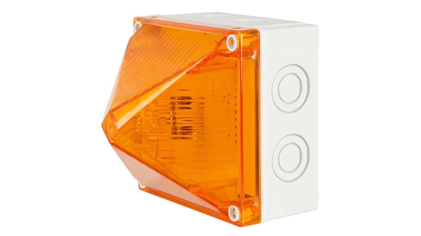 Moflash X700 Synchronous Series Amber Flashing Beacon, 230 V ac, Surface Mount, Wall Mount, Xenon Bulb, IP66, IP67