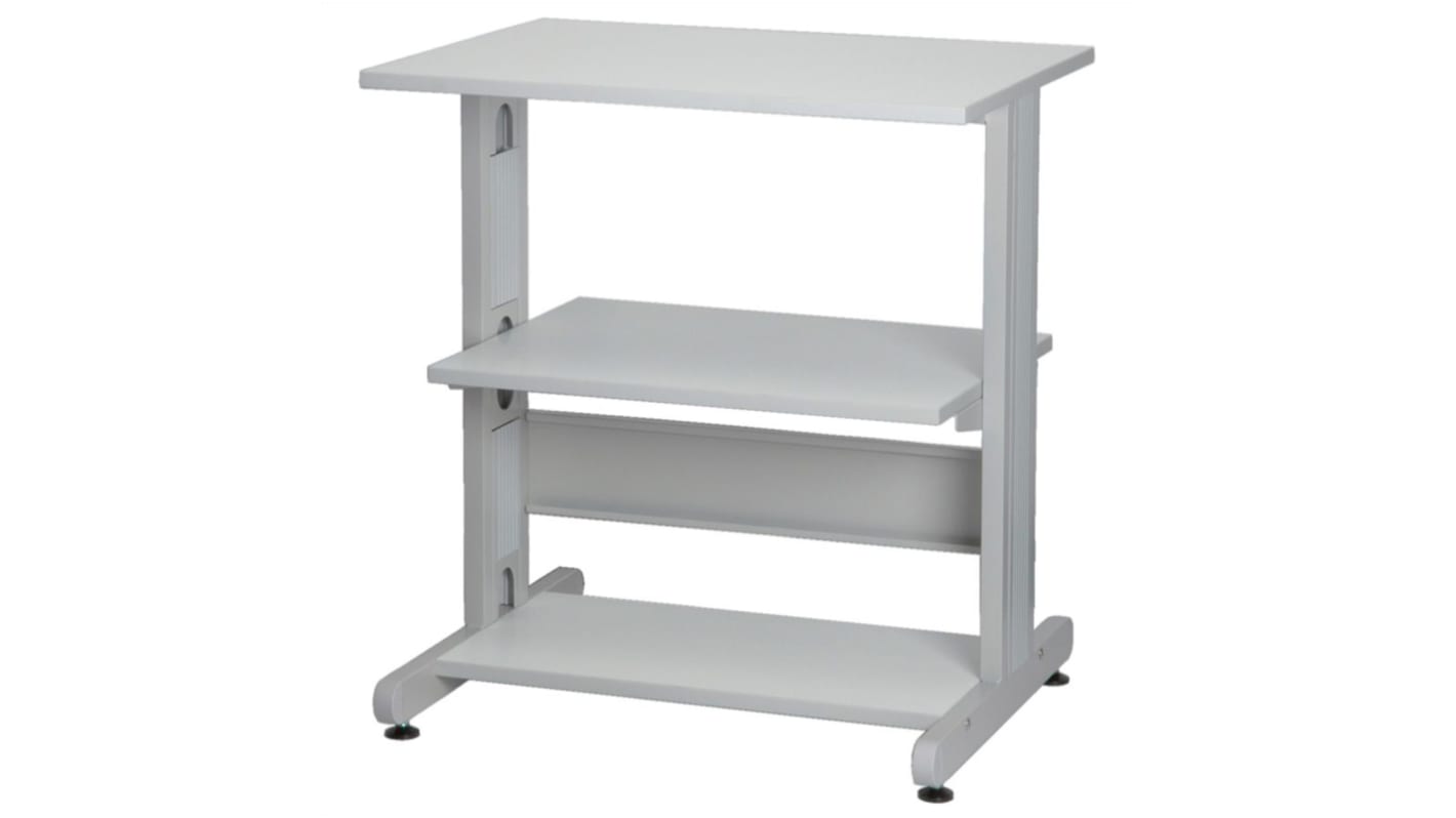RS PRO 3 Shelf Printer Stand, 80kg Max. Load