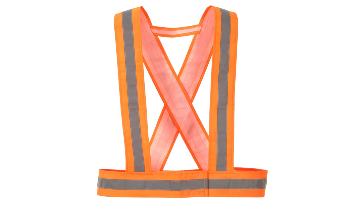 RS PRO Orange Unisex Einheitsgröße Polyester Warnweste, Klettverschluss