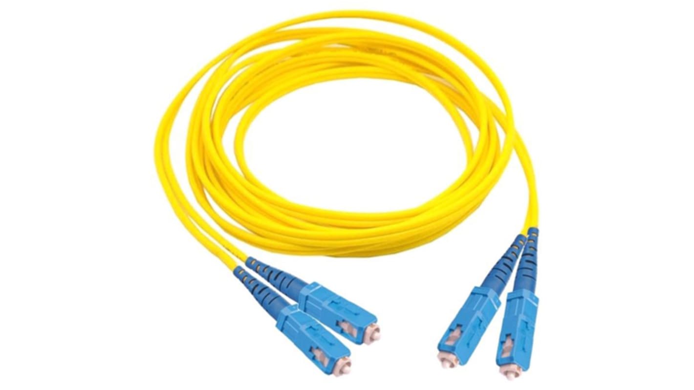 COMMSCOPE OS1 Single Mode OS1 Fibre Optic Cable, 9/125μm, Yellow, 5m