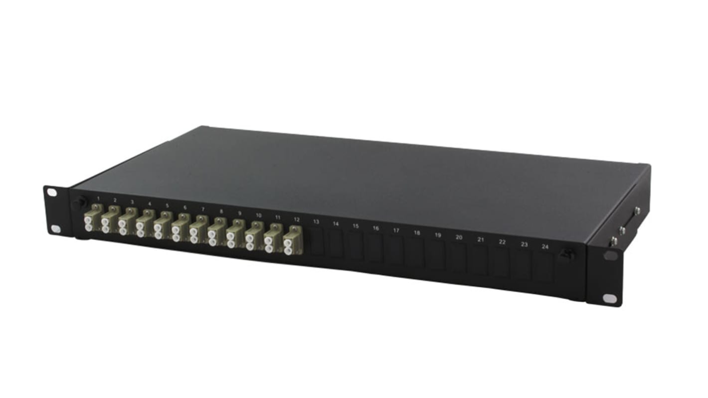 COMMSCOPE 24 Port LC, UPC Duplex Fibre Optic Patch Panel With 1 Ports Populated, 1U