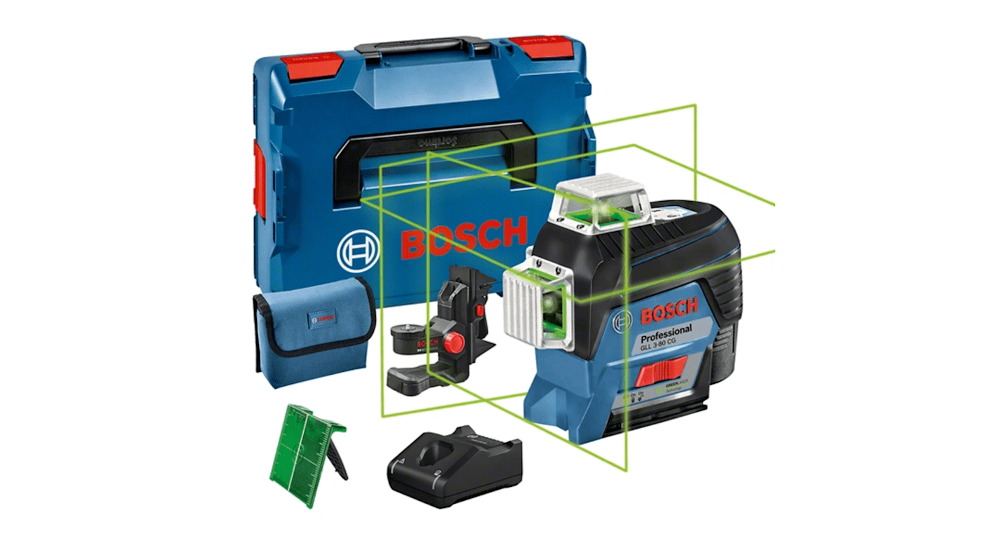 Bosch GLL 3-80 CG 540nm Laser Colour Green 3 Line Line laser