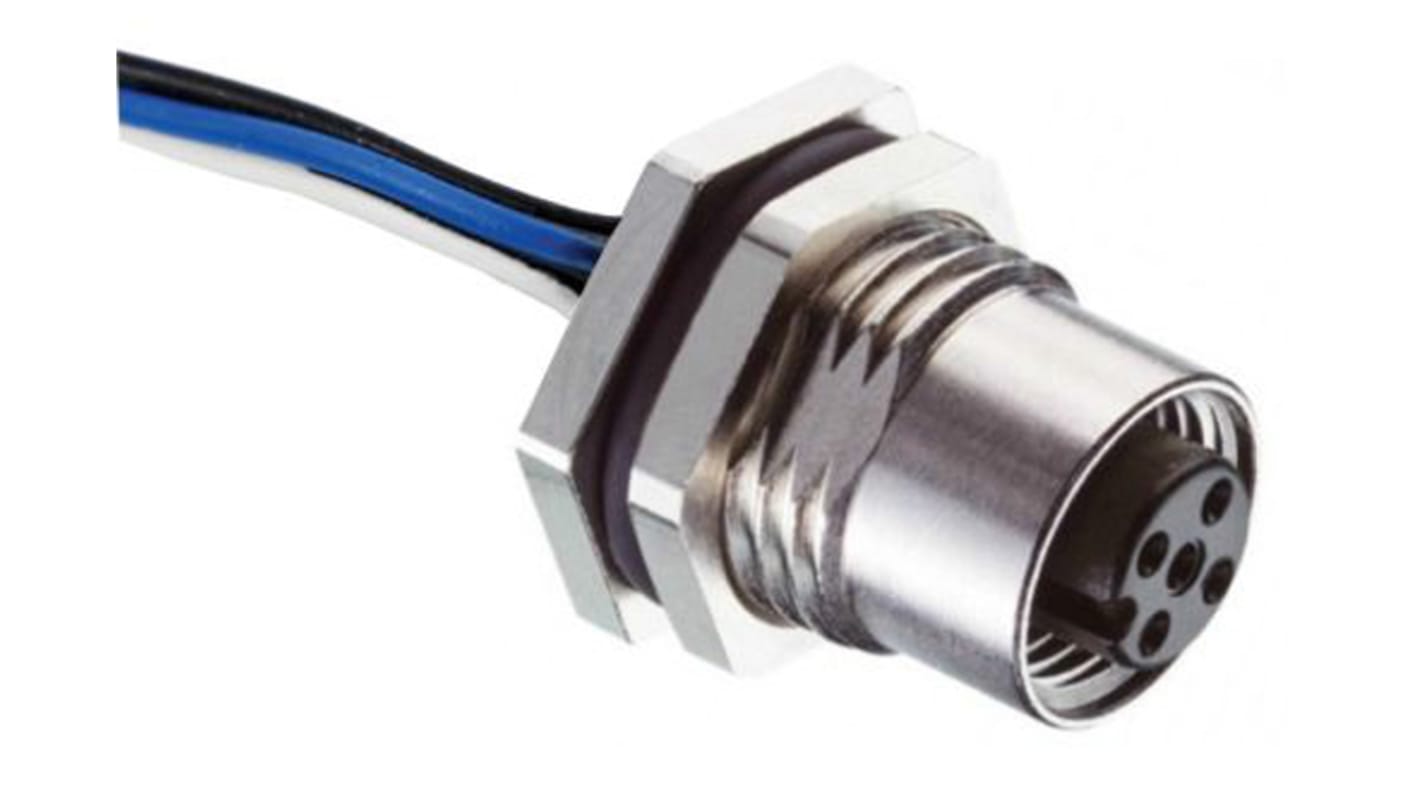 RS PRO M12圆形连接器插座, 4芯, 4.0A, 250.0V, IP67