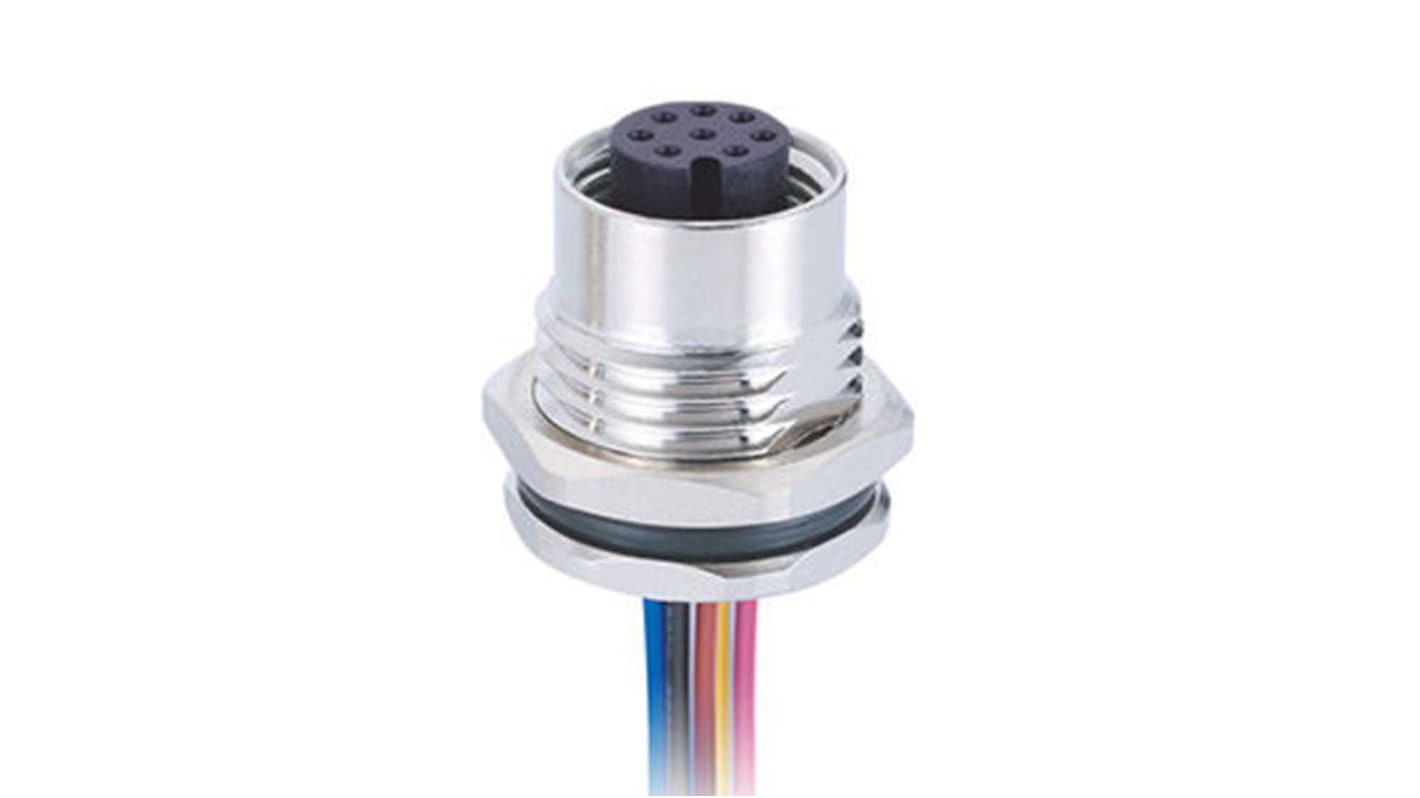 Conector circular RS PRO hembra de 8 vías hembra, IP67
