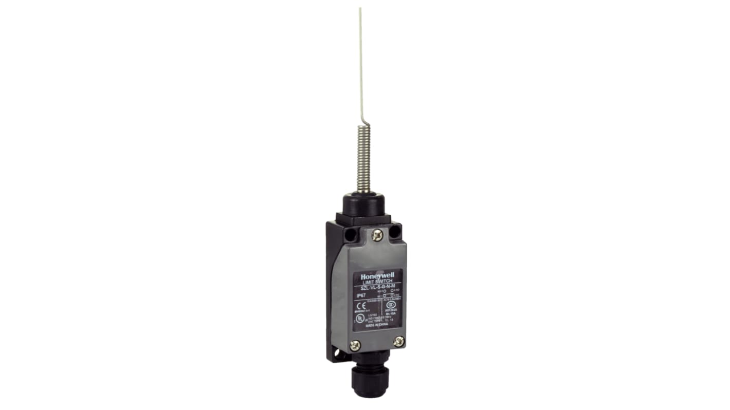 Honeywell 猫须式行程开关, 最大直流220V, 最大交流380V, 最大10A, IP67, M12接口, 常开/常闭, SZL-VL系列