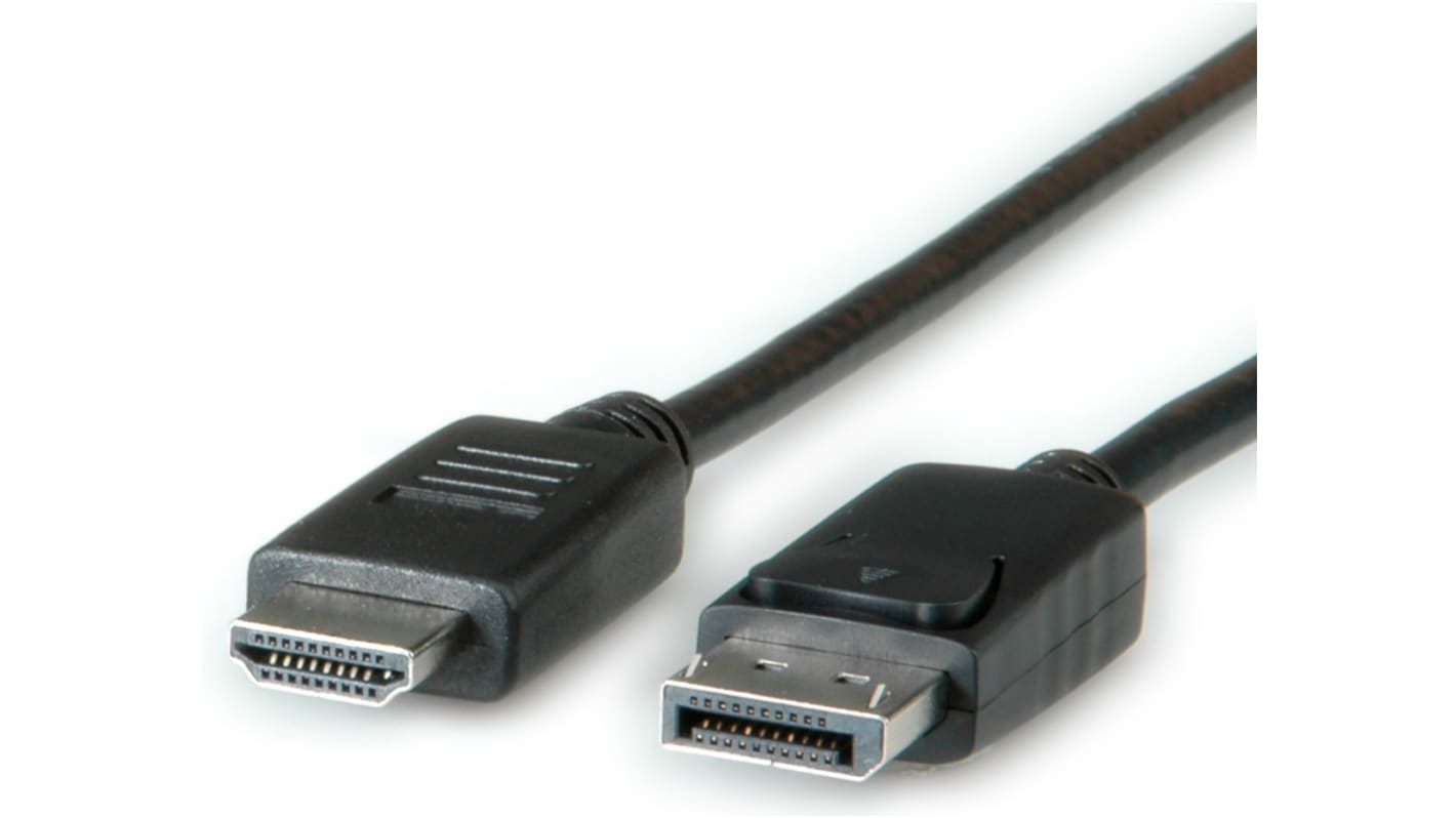 Câble DisplayPort Roline, DisplayPort/ HDMI M /M en 1m Noir