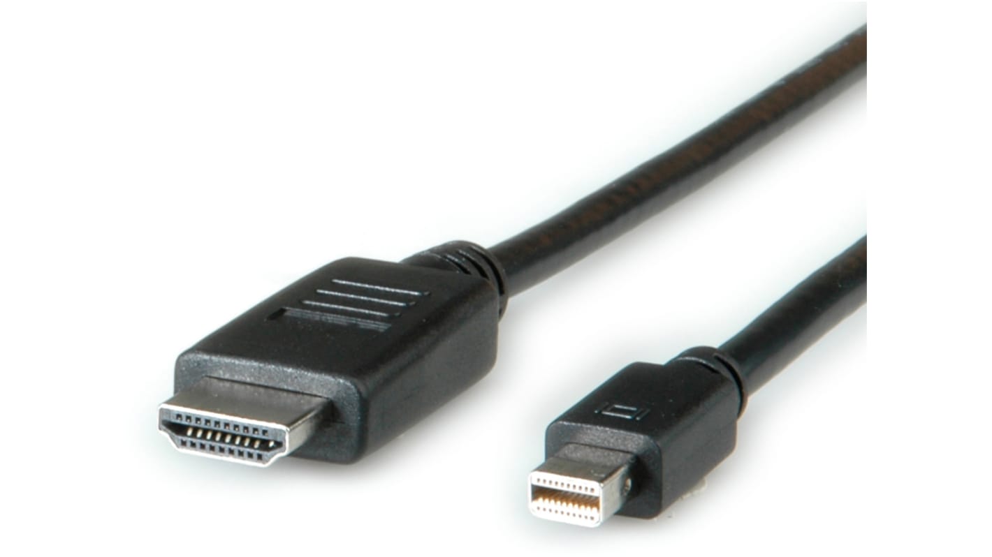 Roline Male Mini DisplayPort to Male HDMI, PVC Cable, 2m