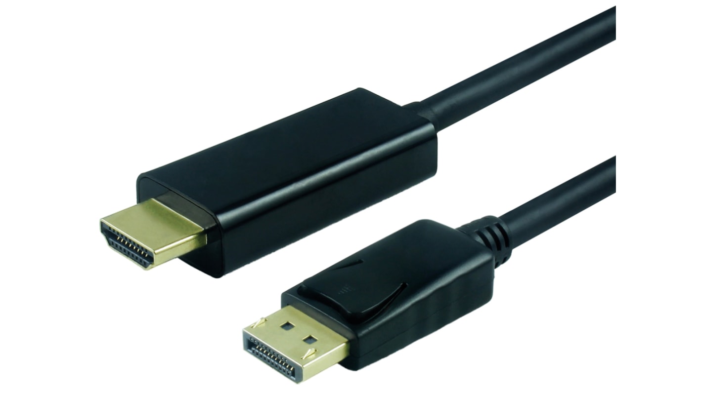 Roline Male DisplayPort to Male HDMI, PVC  Cable, 3m