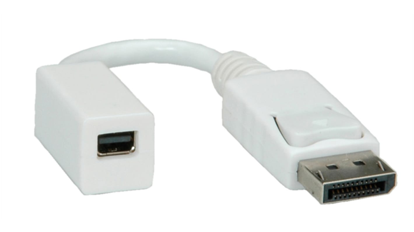 Roline DisplayPort-Kabel A Display-Anschluss B Stecker DP (DisplayPort) Mini - Buchse, 150mm PVC