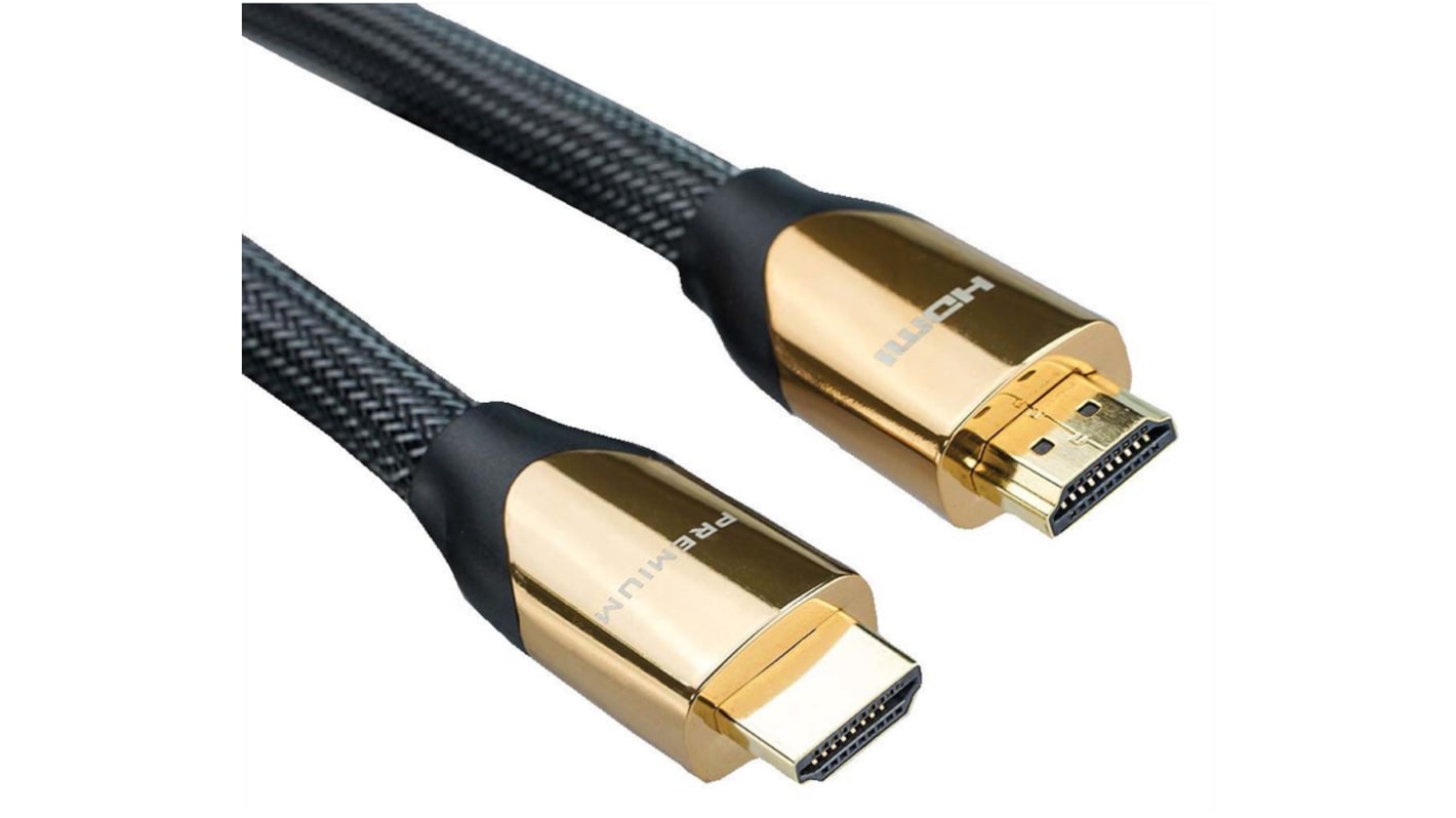 RolinePremium, 1m Male HDMI Ethernet to Male HDMI Ethernet