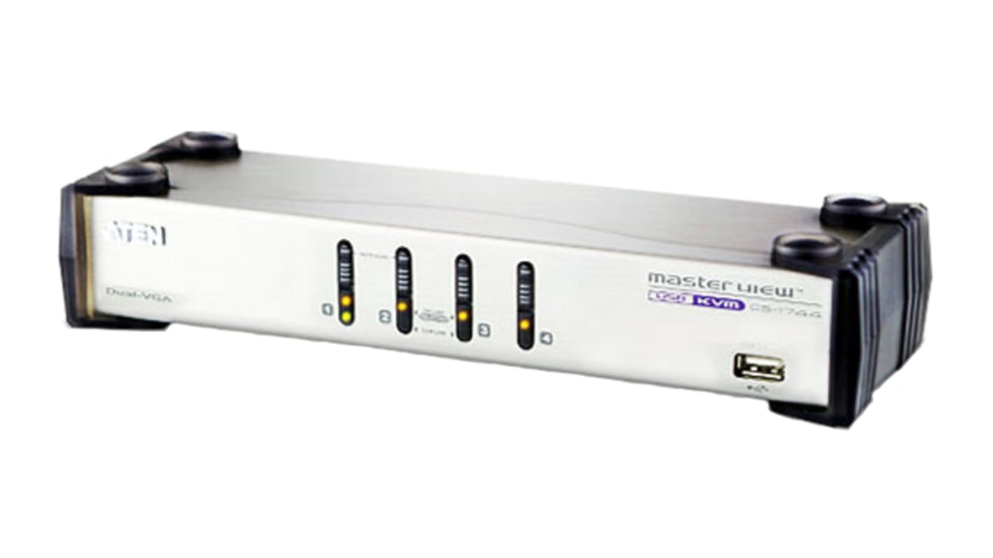 Switch KVM 3,5 mm stereo Aten CS1744 porte = 4 USB VGA