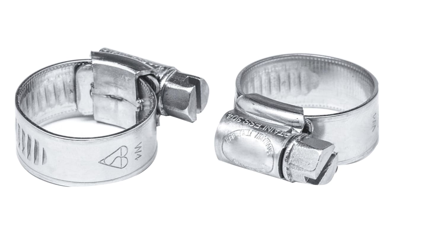 Collier de serrage pour tuyau, avec Vis sans fin, Acier inoxydable, 11 → 16mm