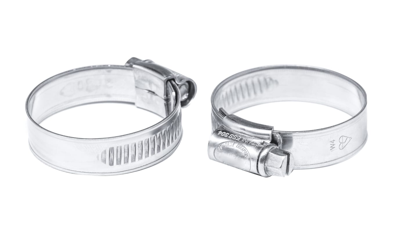 RS PRO Stainless Steel Hex Screw Worm Drive, 12mm Band Width, 35 → 50mm ID