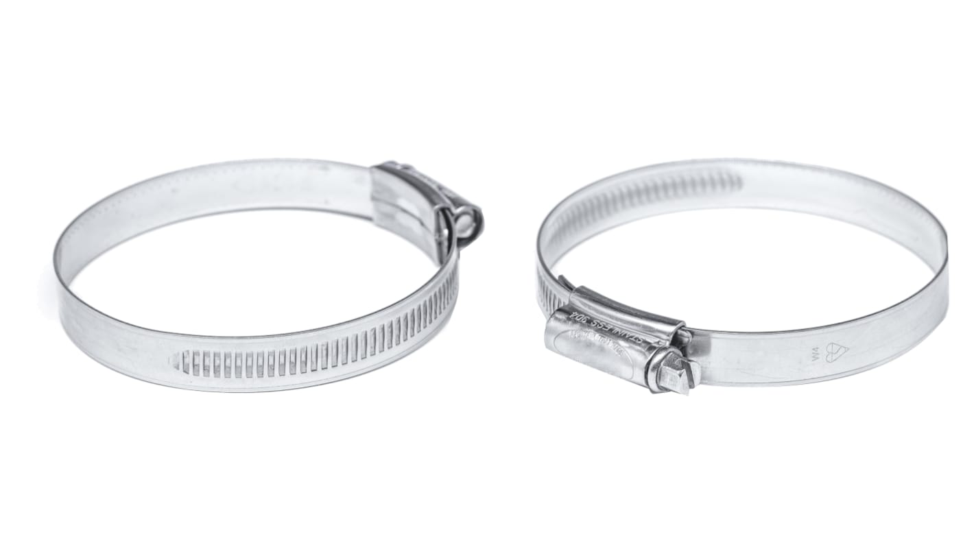 RS PRO Stainless Steel Hex Screw Worm Drive, 12mm Band Width, 45 → 60mm ID